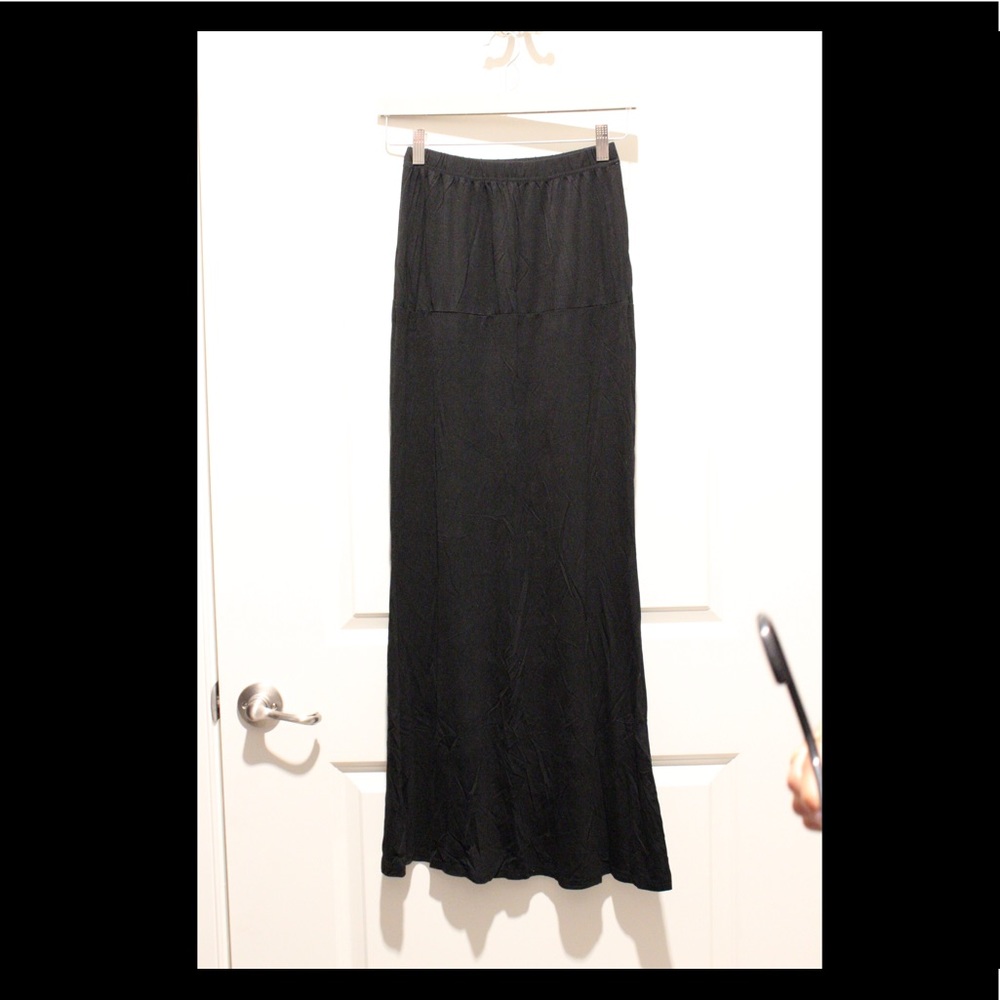 Long black summer skirt